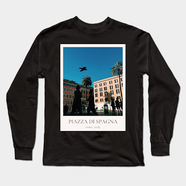 Piazza Di Spagna Polaroid Long Sleeve T-Shirt by tessiaphoto